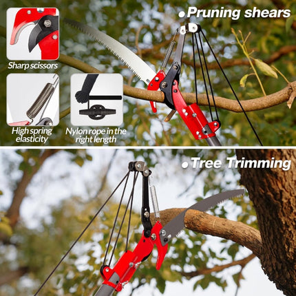 Tree Trimmer Pole Saw with Pruning Scissors