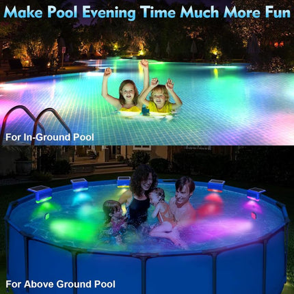 Solar Pool Lights 2 in 1 Underwater and Poolside with 16 Colors and Remote, IP68 Waterproof LED Pool Lights – image 5