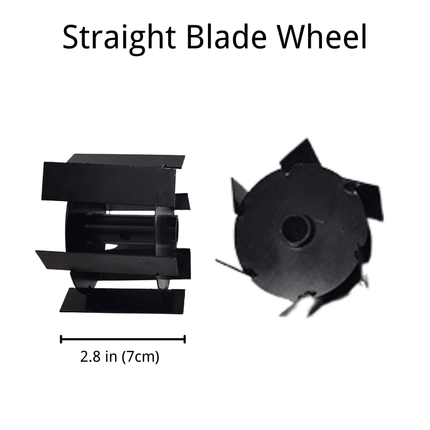 Tiller Replacement Blades Set, Spiked or Straight Blade Wheel