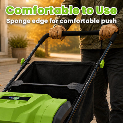 Push Lawn Sweeper 22 Inch with Large Hopper, Leaf Collector for Lawns – image 9