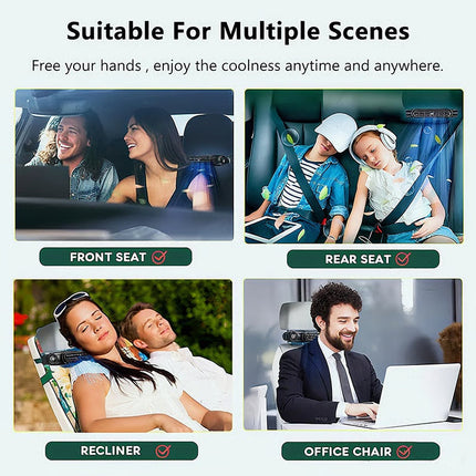 Portable Car Fan 2 Pack with USB Plug In Power, Car Seat Fan with 3 Quiet Speeds – image 8