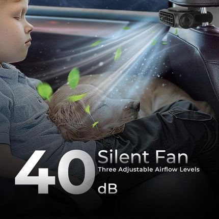 Portable Car Fan 2 Pack with USB Plug In Power, Car Seat Fan with 3 Quiet Speeds – image 6