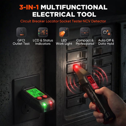Circuit Breaker Finder 3 in 1, Non Contact Voltage Tester, Electrical Tester