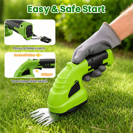 Grass Shears Cordless, Shrub Trimmer with 2 Blades – image 7