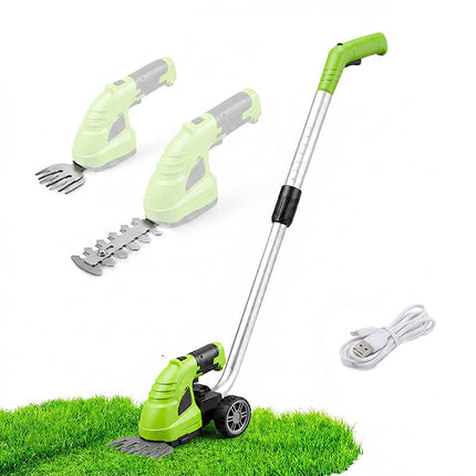 Grass Shears Cordless 3 in 1 with Wheeled Extension Pole
