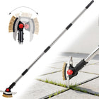 Weed Removal Tool with Adjustable Long Handle, 3 in 1 Crack Weeder Tool with Stainless Steel Blades, Garden Weeding Tool