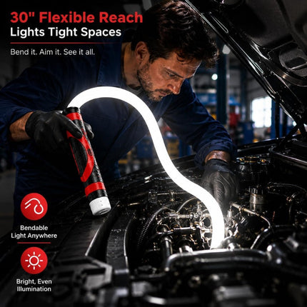 LED Work Light Rechargeable, Reach Tight Spaces Bendable