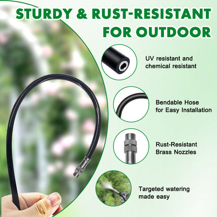 Raised Bed Irrigation for Potted Plants, Drip Irrigation System with 360 Flexible Hose – image 6
