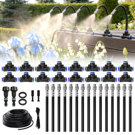 Drip Irrigation System with 360 Flexible Hose, Drip Irrigation Kit for Garden, Raised Bed Irrigation for Potted Plants