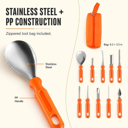 Pumpkin Carving Kit 36 Pcs, Stainless Steel Easy to Clean – image 6