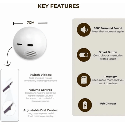 3D Crystal Ball Video Player, Hologram Display Memory Sphere for Photos and Music – image 4