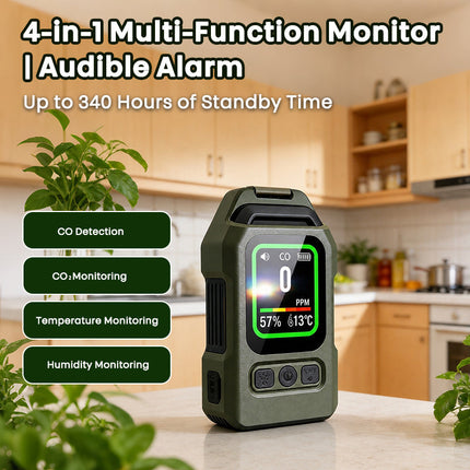 Carbon Monoxide Detector Portable, Temperature and Humidity Monitor