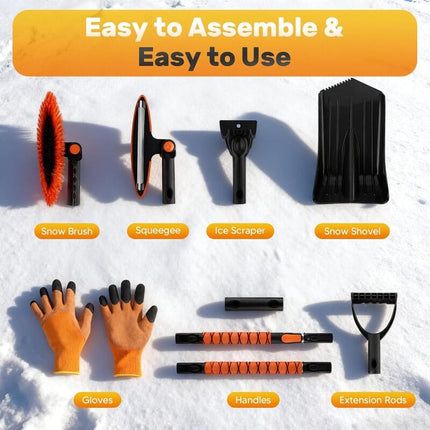 Car Snow Brush with Ice Scraper, Snow Shovel for Car Window and Windshield – image 7