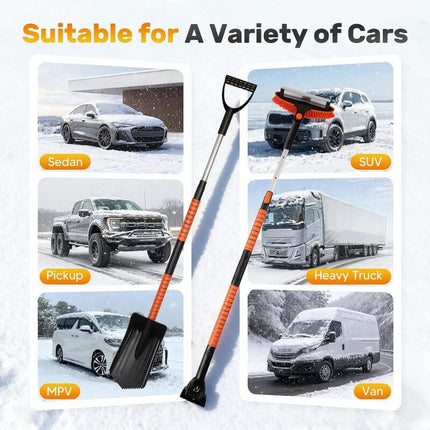 Car Snow Brush with Ice Scraper, Snow Shovel for Car Window and Windshield – image 5