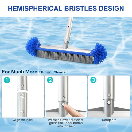 Pool Cleaning Kit, Rotatable Brush for Walls and Steps – image 7
