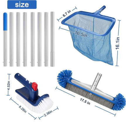 Pool Cleaning Kit, Pool Skimmer Net and Brush with 108 Inch Telescopic Pool Pole – image 8