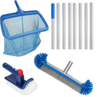 Pool Cleaning Kit, Pool Skimmer Net and Brush with 108 Inch Telescopic Pool Pole, Rotatable Brush for Walls and Steps