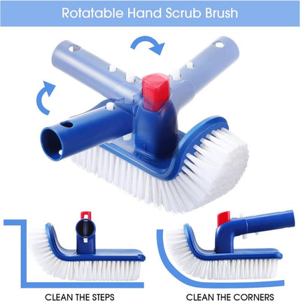 Pool Cleaning Kit, Pool Skimmer Net and Brush with 108 Inch Telescopic Pool Pole – image 4