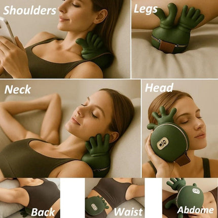 Neck Massager with Heat, Cordless Handheld Massager for Muscle Relief
