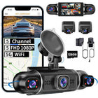 Dash Cam for Car, 5 Channel 360 Car Dash Camera with WiFi, Front and Rear Dash Cam with Backup Camera