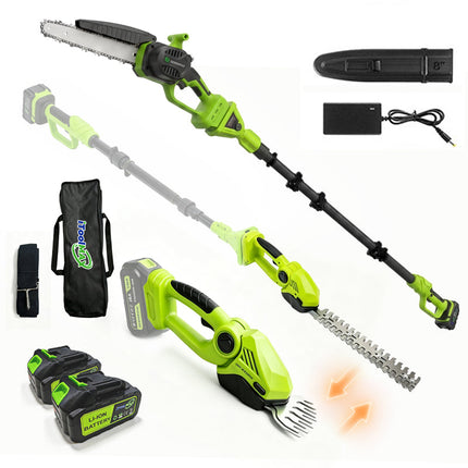 Cordless Pole Saw 2 in 1 with Adjustable Pole, Electric Chainsaw 8 Inch Brushless with Battery - image 13