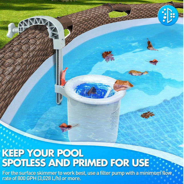 Above Ground Pool Skimmer, Wall Mount Swimming Pool Skimmer for Leaves