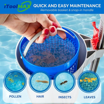 Pool Skimmer Automatic for Above Ground Pool with Adjustable Wall Mount, Above Ground Pool Skimmer for Leaves and – image 5