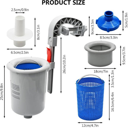 Pool Skimmer Automatic for Above Ground Pool with Adjustable Wall Mount, Above Ground Pool Skimmer for Leaves and – image 8