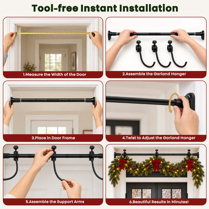 Wreath Hanger for Front Door Christmas Decor, Christmas Light Hanger – image 9