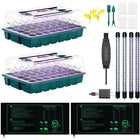 Seed Starter Kit with Humidity Dome, 80 Cell Seed Starting Tray, Indoor Seedling Grow Light with Heat Mat for Seedlings