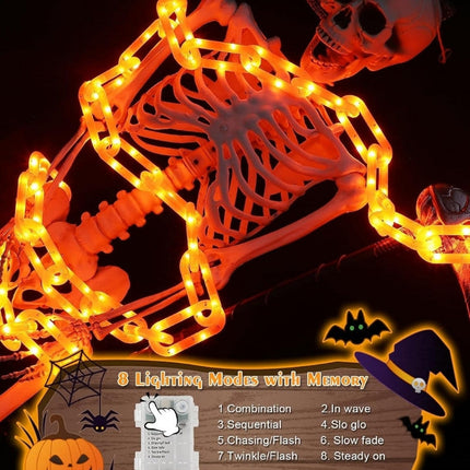 Halloween String Lights Battery Operated, Outdoor String Lights with 8 Modes - image 7