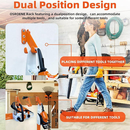 Garden Tool Rack Wall Mount, Garage Tool Storage Rack for Shed and Shovel – image 7
