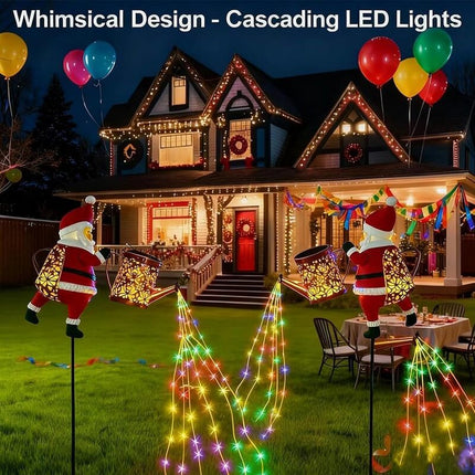 Outdoor Christmas Lights Solar, Solar Garden Lights with LED String Lights
