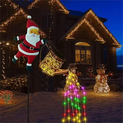 Outdoor Christmas Lights Solar, Santa Outdoor Christmas Decorations for Yard – image 4