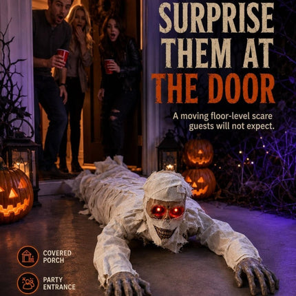 Crawling Mummy Halloween Decoration, Frighteningly Alive – image 7