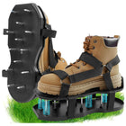 Lawn Aerator Shoes with Spring Base, Manual Lawn Aerator with 13 Spikes and Straps, Lawn Aeration Tool for Yard
