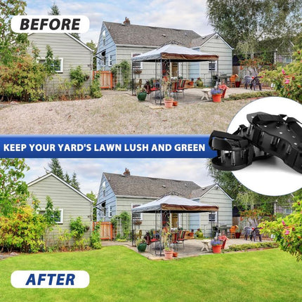 Lawn Aerator Shoes with Spring Base, Manual Lawn Aerator with 13 Spikes and Straps