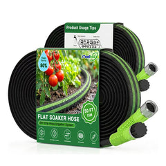 Flat Soaker Hose for Garden and Lawns 25 ft to 100 ft