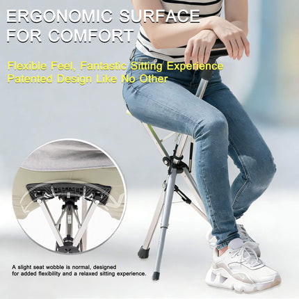 Folding Walking Stick with Seat, 2 in 1 Folding Walking Cane with Seat for Seniors – image 4