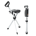 Folding Walking Stick with Seat, 2 in 1 Folding Walking Cane with Seat for Seniors, Lightweight Elderly Mobility Aid