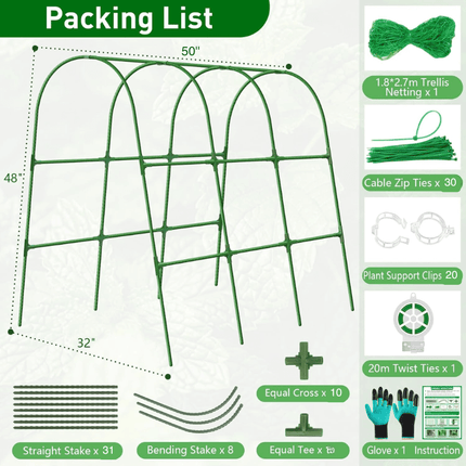 Garden Cucumber Trellis for Climbing Plants, Metal Plant Trellis with Garden Gloves – image 7