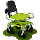 Rolling Garden Seat with Wheels, Garden Stool with Tool Tray, Gardening Chair with 360 Swivel Seat for Weeding