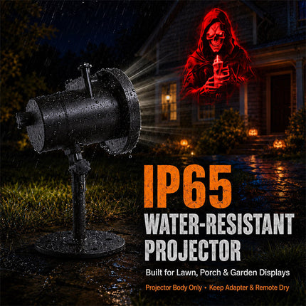 Halloween Projector Lights Outdoor 3D with 10 HD Patterns and 4 Colors, Outdoor Halloween Decorations - image 6