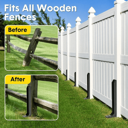Fence Post Repair Kit Heavy Duty, Fence Stake and Post Brace No Digging