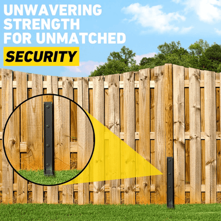 Fence Post Repair Kit Heavy Duty, Steel Fence Post Anchor for Leaning Wood Posts