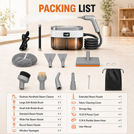Handheld Steam Cleaner Portable 248°F, Package List – image 9