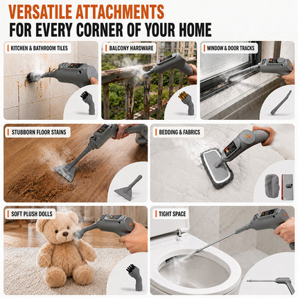 Handheld Steam Cleaner Portable, Versatile Attachments – image 4