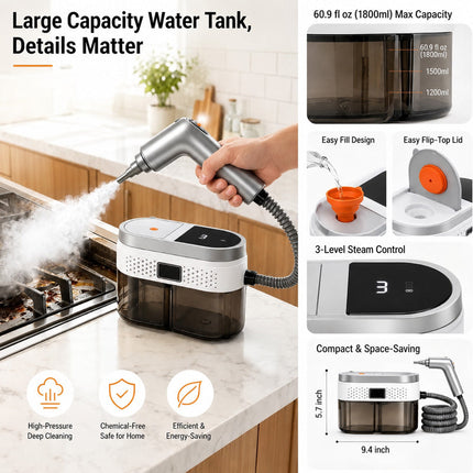 Handheld Steam Cleaner Portable, Large Water Tank – image 8