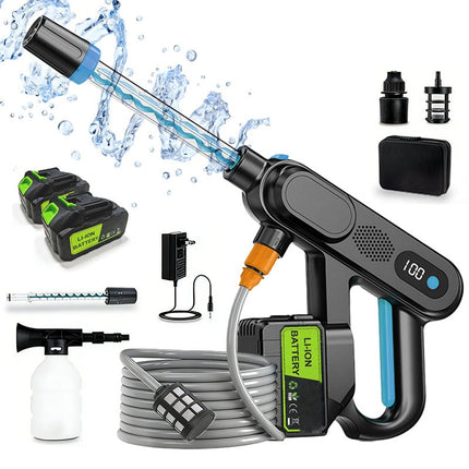 Car Washer Cordless, Electric Pressure Washer with Battery, Portable Pressure Washer Gun for Car and Patio Cleaning