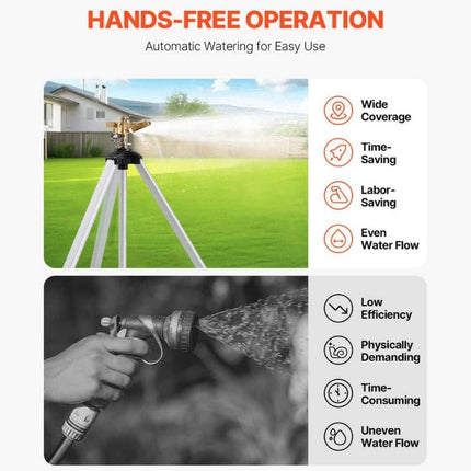 Lawn Sprinkler on Tripod, Garden Watering Sprinkler for Yards – image 5